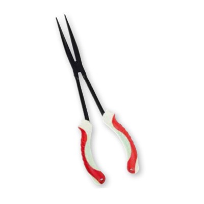 Pinça preta com cabos ergonómicos brancos e vermelhos