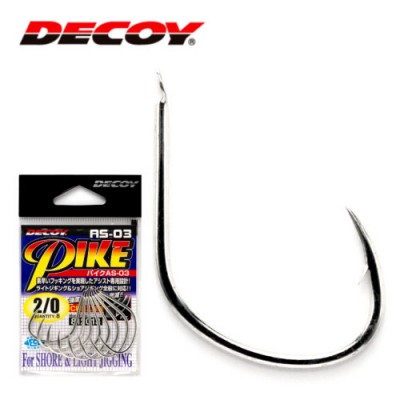 anzol de pesca metálico com embalagem DECORY AS-03 PIKE 2/0