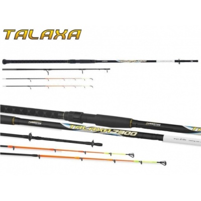 Vara de pesca TALAXA 7300 com cabo preto e segmentos coloridos