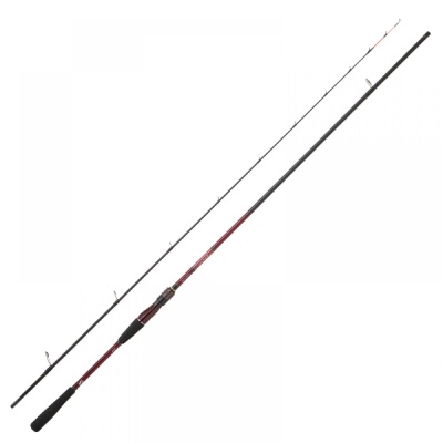 Varão de pesca preto e vermelho com alça preta