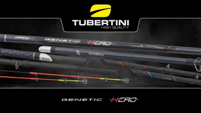 Canas de pesca Tubertini Genetic Hero em fundo preto