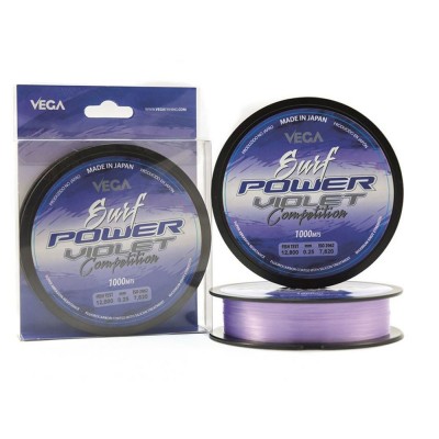 Linhas de pesca VEGA Surf Power Violet Competition cor violeta