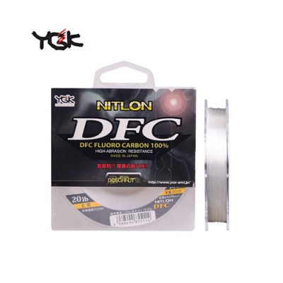 Linha de pesca fluorocarbono NITLON DFC 20 lb 5 m embalagem preta e cinza