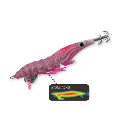 Isca de pesca em forma de lula cor rosa