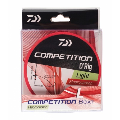 Embalagem de fio fluorocarbono para pesca Daiwa Competition D'Rig Light tamanho L