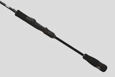 Varão de pescar preto com punhos antiderrapantes