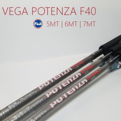 Hastes de pesca VEGA POTENZA F40 com comprimentos 5MT, 6MT e 7MT