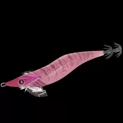 Isca de pesca rosa em forma de camarão com detalhes prateados