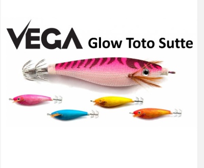 Iscas de pesca VEGA Glow Toto Sutte em várias cores e formatos