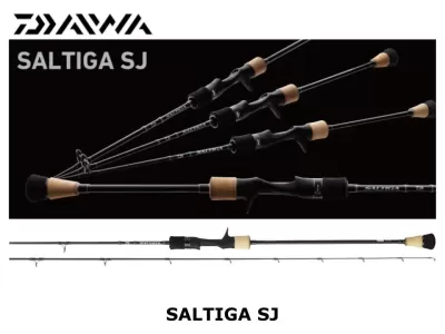 Varas de pesca DAIWA SALTIGA SJ em fundo preto