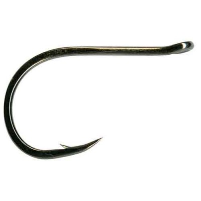 Anzol metálico escuro para pesca com ponta afiada