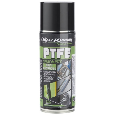 Spray de PTFE Kali Kunnan com rótulo verde e preto