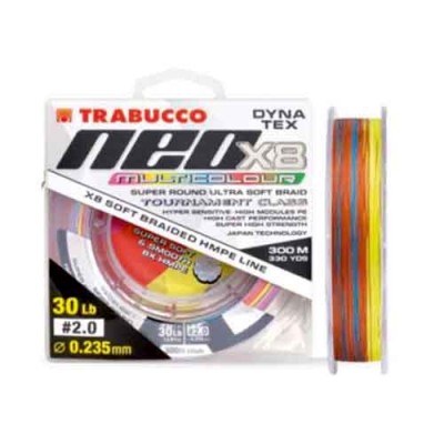 Linha de pesca multicolorida Trabucco Neo X8 Dyna Tex 300 m