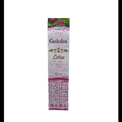 Embalagem de incenso Goloka Lotus com flores de lótus