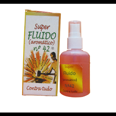 Frasco de fluido aromático rosa com embalagem branca e amarela.