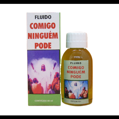 Frasco de fluido amarelo com embalagem e texto em português