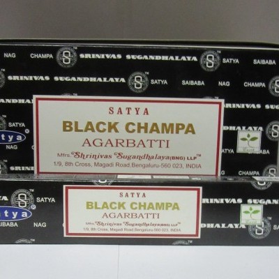 Caixas de incenso Satya Black Champa Agarbatti