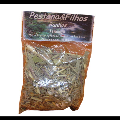 Pacote de ervas secas com rótulo Pestana&Filhos