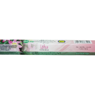 caixa de incenso Lotus cento wills rosa e verde com flores de lótus