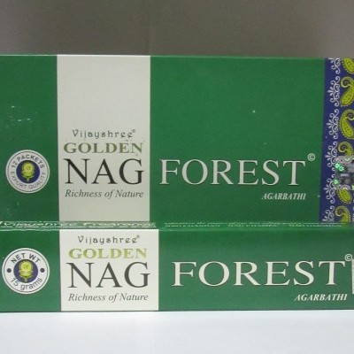 Caixa verde e branca de incenso Vijayshree Golden Nag Forest