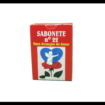 Embalagem de sabonete n° 22 para atração do amor com anjo e coração