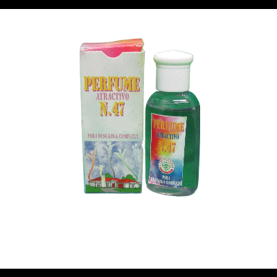 Frasco de perfume verde com embalagem colorida ao lado