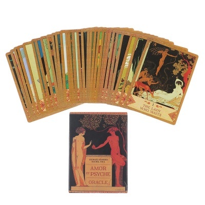 Cartas oraculares Amor e Psyche Oracle com ilustrações clássicas e caixa decorativa