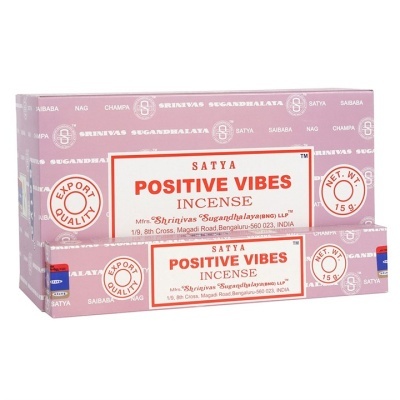 Caixas de incenso Satya Positive Vibes cor-de-rosa