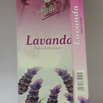 Embalação de incenso Lavanda com design floral púrpura