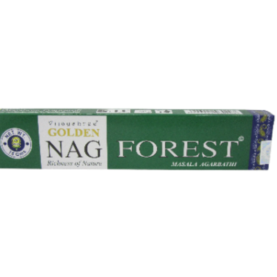 Embalagem de incenso verde Golden Nag Forest Masala Agarbatti