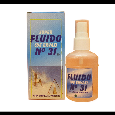 Frasco e embalagem do produto Fluido (de Ervas) N° 31 para limpeza espiritual