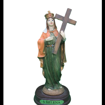Estatueta da Santa Helena com coroa e cruz
