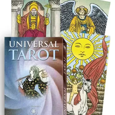 Baralho de tarot Universal Tarot com cartas coloridas e peça da carta The Sun