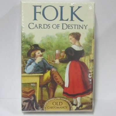 Conjunto de cartas FOLK CARDS OF DESTINY com ilustração vintage exterior