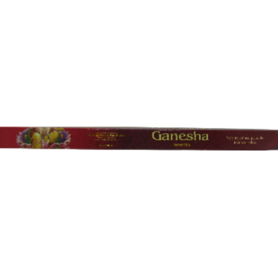 Caixa comprida vermelha de incenso Ganesha com design floral colorido