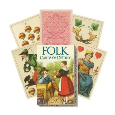Baralho FOLK CARDS OF DESTINY com cartas ilustradas coloridas