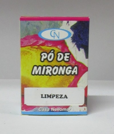 Embalagem colorida de produto Pó de Mironga para limpeza
