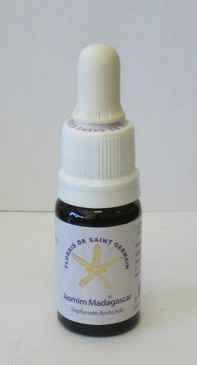 Frasco de floral Jasmim Madagascar com conta-gotas branco