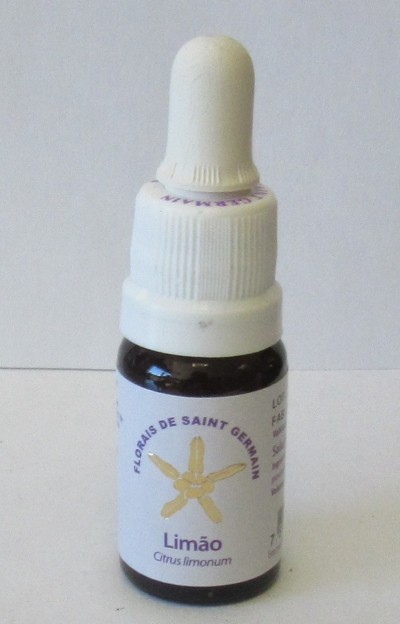 Frasco com conta-gotas de florais de Saint Germain Limão