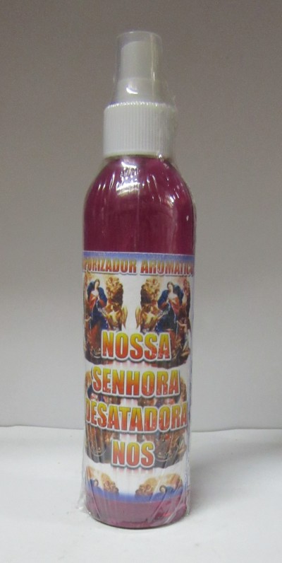 Frasco de purificador aromático Nossa Senhora Desatadora NOS com pulverizador