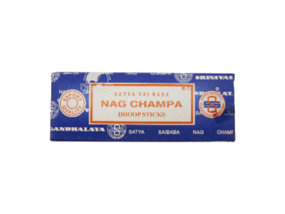 Caixa azul e branca de incenso Satya Sai Baba Nag Champa