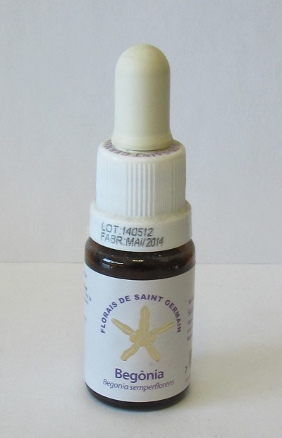 Frasco com conta-gotas de florais de Saint Germain begónia