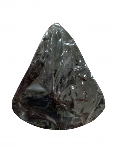 Capa plástica triangular transparente brilhante