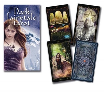 Cartas de tarot Dark Fairytale tarot com ilustrações e padrão decorativo