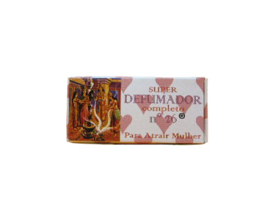 Caixa de Super Defumador Complete nº 26 em rosa e bege com estátuas douradas