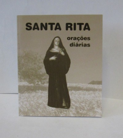 Capa de livro SANTA RITA orações diárias com imagem de Santa Rita