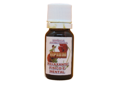 Frasco pequeno de essência aromaterapêutica opium