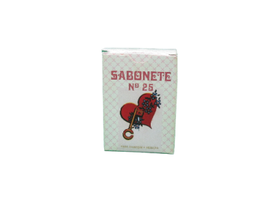 Caixa de sabonete Nº 25 com coração e chave