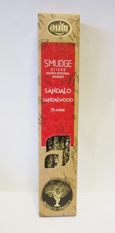 Embalagem retangular de incenso artesanal orgânico de sândalo da marca auim