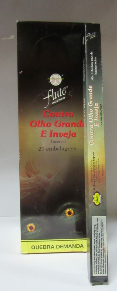 Embalagem de incenso Flute Contra Olho Grande E Inveja com olhos amarelos
